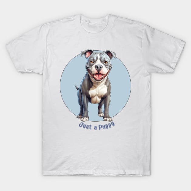 Just a Puppy - American Pit Bull Terrier T-Shirt by Peter the T-Shirt Dude